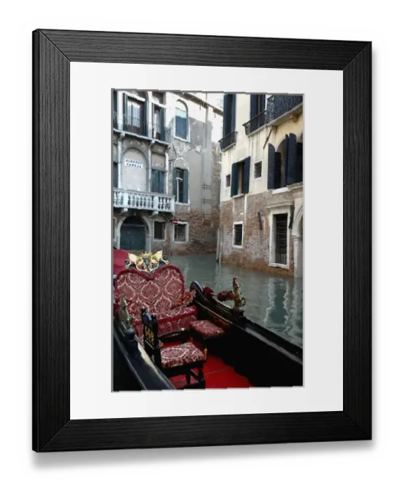 Framed Print : Italy, Venice, gondola on canal Framed Print : Italy, Venice, gondola on canal