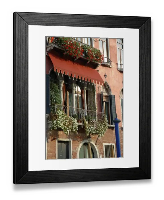 Framed Print : Italy, Venice, beautiful villa balcony Framed Print : Italy, Venice, beautiful villa balcony
