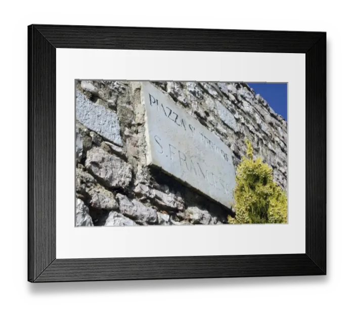 Framed Print : Italy, Umbria, Assisi. Piazza Superiore di San Francesco, outside the Basilica di Framed Print : Italy, Umbria, Assisi. Piazza Superiore di San Francesco, outside the Basilica di