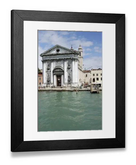 Framed Print : Italy, Venice. Jesuit Church along the Grand Canal