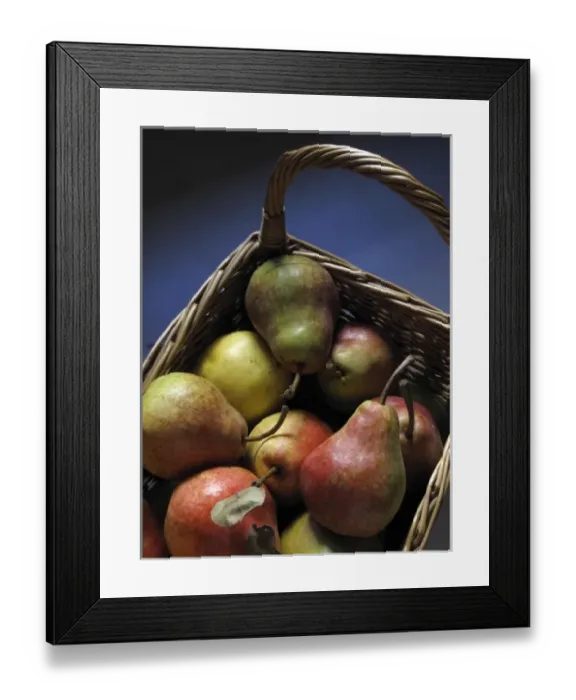 Framed Print : pears in a basket Framed Print : pears in a basket