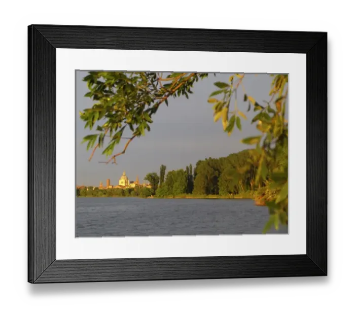Framed Print : Mantua skyline at sunset after the summer storm Framed Print : Mantua skyline at sunset after the summer storm