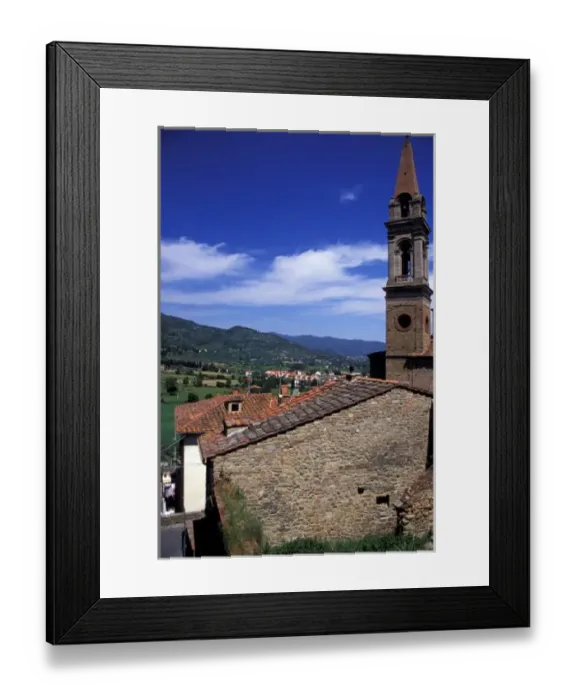 Framed Print : Europe, Italy, Tuscany, Castiglion Florentino. Tile rooftops of a medieval village Framed Print : Europe, Italy, Tuscany, Castiglion Florentino. Tile rooftops of a medieval village