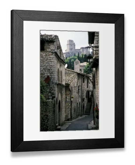 Framed Print : Europe, Italy, Umbria, Assisi. Medieval street Framed Print : Europe, Italy, Umbria, Assisi. Medieval street