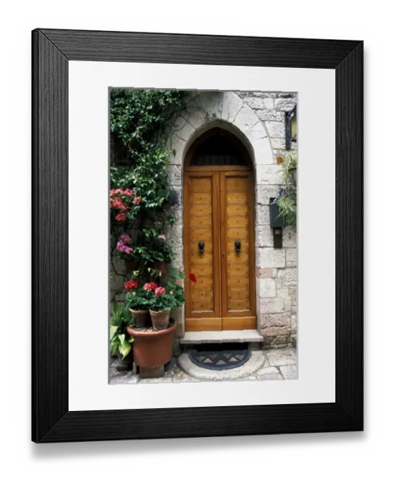 Framed Print : Europe, Italy, Umbria, Assisi. Medieval village door Framed Print : Europe, Italy, Umbria, Assisi. Medieval village door