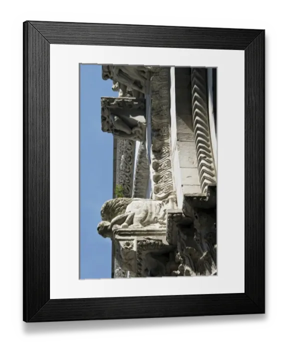 Framed Print : Detail of facade, Church of San Martino, Lucca, Tuscany, Italy, Europe Framed Print : Detail of facade, Church of San Martino, Lucca, Tuscany, Italy, Europe