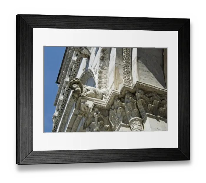 Framed Print : Detail of facade, Church of San Martino, Lucca, Tuscany, Italy, Europe Framed Print : Detail of facade, Church of San Martino, Lucca, Tuscany, Italy, Europe