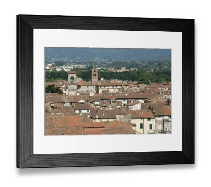 Framed Print : View of Lucca from Torre Guinigi, Lucca, Tuscany, Italy, Europe Framed Print : View of Lucca from Torre Guinigi, Lucca, Tuscany, Italy, Europe