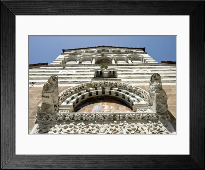 Framed Print : Details of Facade, Church of San Giusto, Lucca, Tuscany, Italy, Europe Framed Print : Details of Facade, Church of San Giusto, Lucca, Tuscany, Italy, Europe