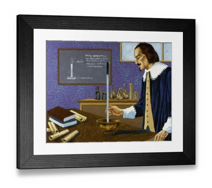 Framed Print : Torricelli, Evangelista (1608-1647). Italian physicist and mathematician
