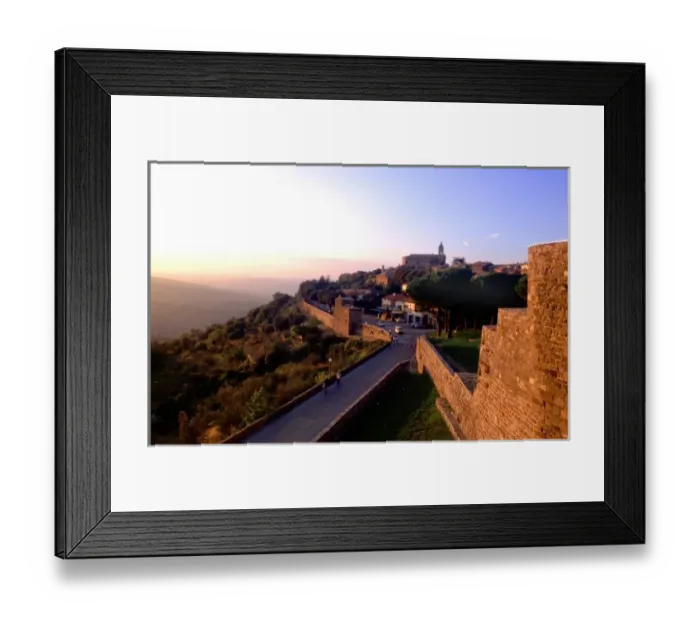 Framed Print : Dusk on Montalcino, Italy, home of the Brunello grape Framed Print : Dusk on Montalcino, Italy, home of the Brunello grape