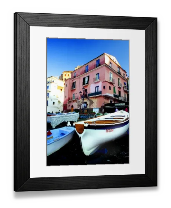 Framed Print : Fishing boats in Sorrento, Italy Framed Print : Fishing boats in Sorrento, Italy