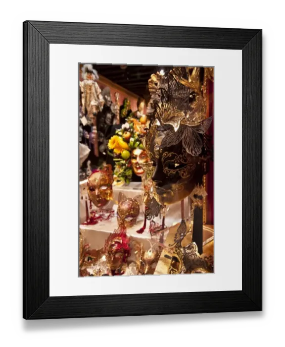 Framed Print : Europe, Italy, Venice, Venetian Carnival Masks are popular items in many Venice shops Framed Print : Europe, Italy, Venice, Venetian Carnival Masks are popular items in many Venice shops