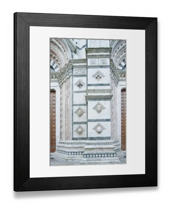 Framed Print : Europe, Italy, Tuscany, Siena, Siena Cathedral (Duomo di Siena) Detail