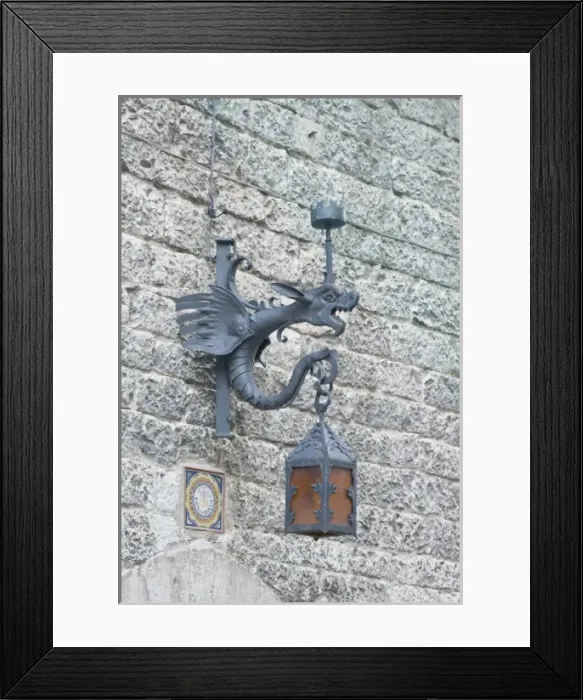Framed Print : Europe, Italy, Umbria, Assisi, Dragon Lantern Framed Print : Europe, Italy, Umbria, Assisi, Dragon Lantern