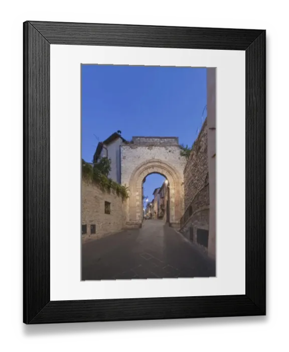 Framed Print : Europe, Italy, Umbria, Assisi, City Gate