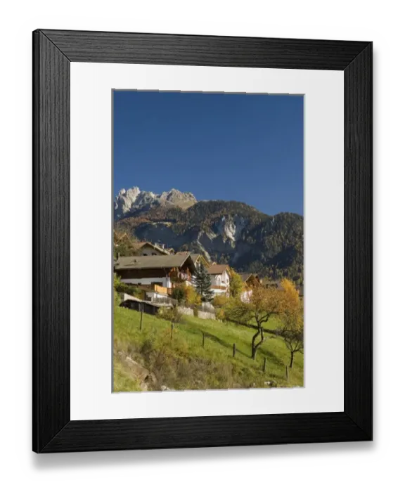 Framed Print : Italy, Trentino - Alto Adige, Bolzano province, Dolomites, Val di Funes, San Pietro Framed Print : Italy, Trentino - Alto Adige, Bolzano province, Dolomites, Val di Funes, San Pietro