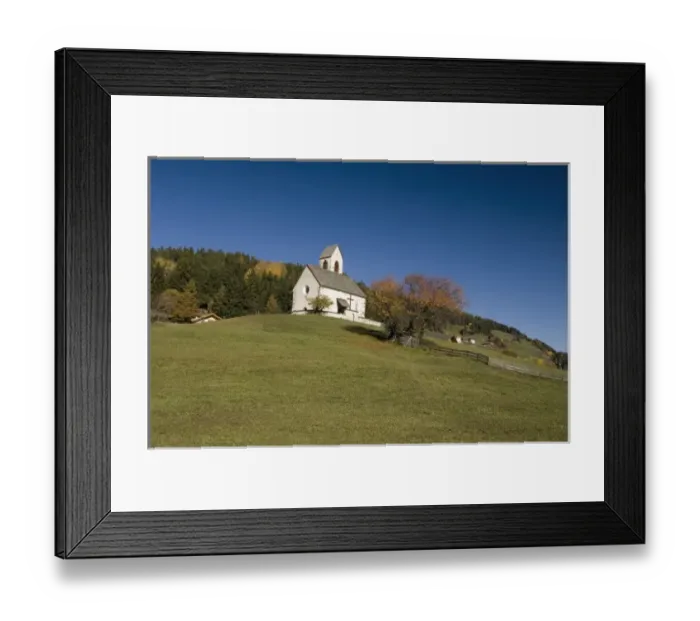 Framed Print : Italy, Trentino - Alto Adige, Bolzano province, Dolomites, Val di Funes, St. Jacob church Framed Print : Italy, Trentino - Alto Adige, Bolzano province, Dolomites, Val di Funes, St. Jacob church