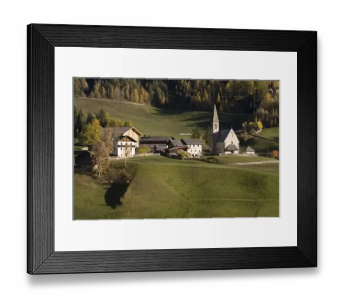 Framed Print : Italy, Trentino - Alto Adige, Bolzano province, Dolomites, Val di Funes, Santa Maddalena