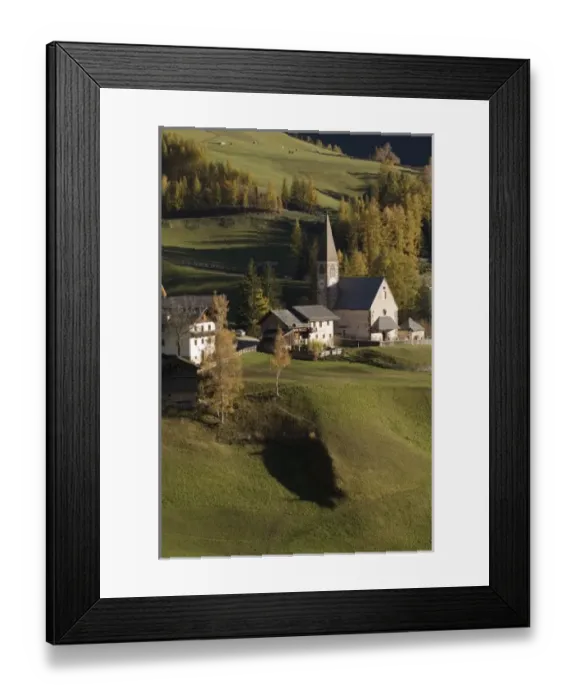 Framed Print : Italy, Trentino - Alto Adige, Bolzano province, Dolomites, Val di Funes, Santa Maddalena