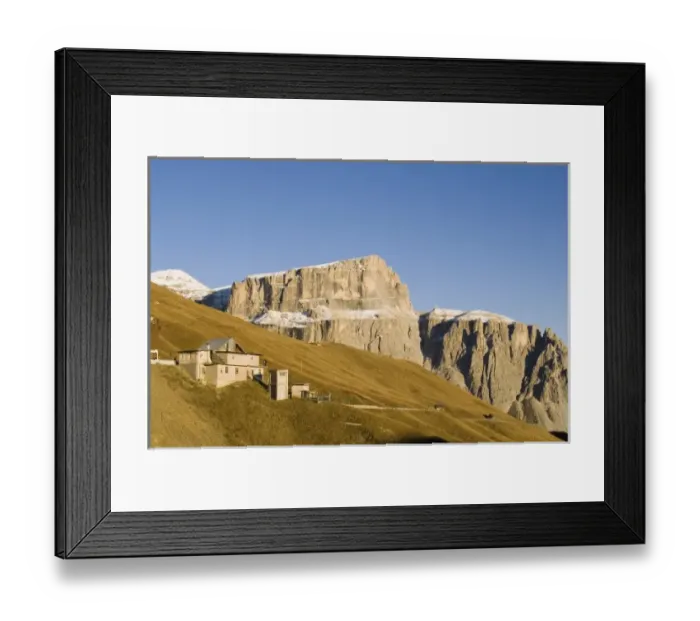 Framed Print : Italy, Trentino - Alto Adige, Bolzano province, Dolomites, Val Gardena, Sella group Framed Print : Italy, Trentino - Alto Adige, Bolzano province, Dolomites, Val Gardena, Sella group