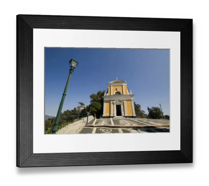 Framed Print : San Giorgio church, Portofino, Liguria, Italy