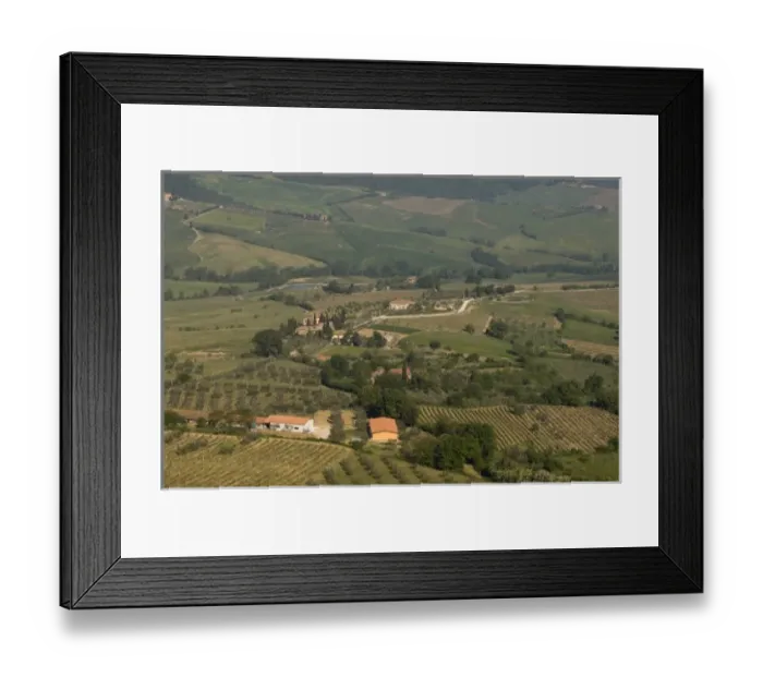 Framed Print : Montepulciano, Val d Orcia, Siena province, Tuscany, Italy