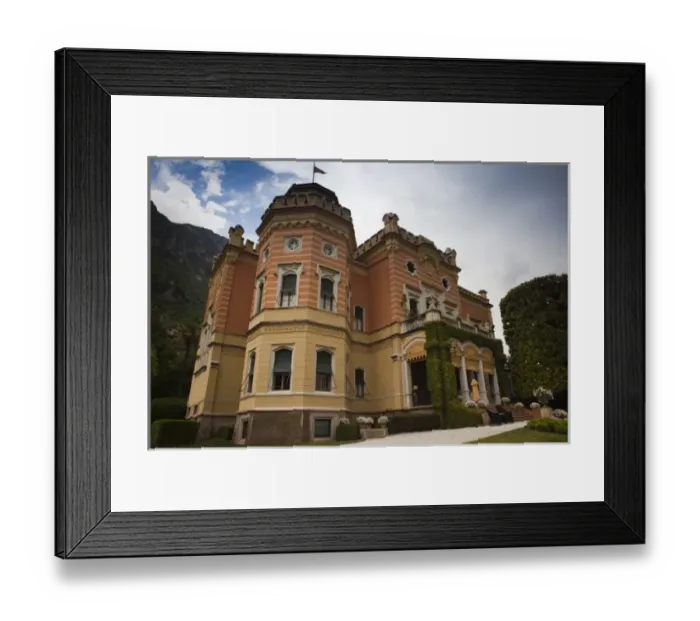 Framed Print : Italy, Brescia Province, Gargnano. Villa Feltrinelli, luxury hotel and one time post-1943 Framed Print : Italy, Brescia Province, Gargnano. Villa Feltrinelli, luxury hotel and one time post-1943