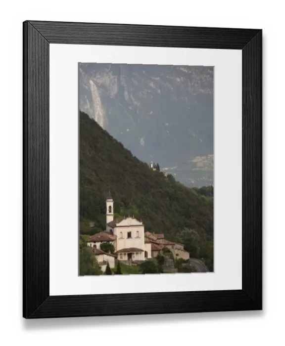 Framed Print : Italy, Brescia Province, Voiandes. Town church