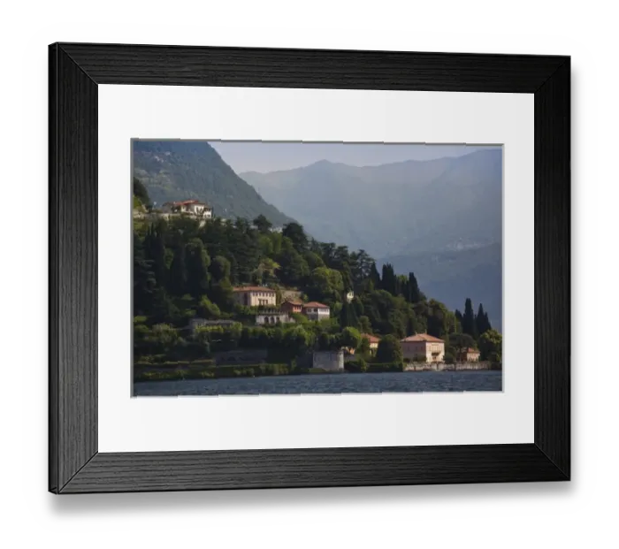 Framed Print : Italy, Como Province, Cernobbio. Lakeside