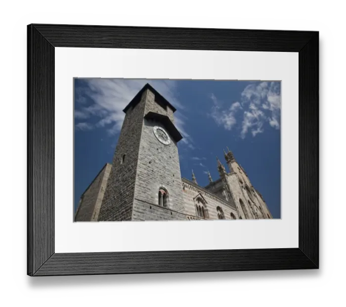 Framed Print : Italy, Como Province, Como. Broletto (13th century town hall) and Como Cathedral Framed Print : Italy, Como Province, Como. Broletto (13th century town hall) and Como Cathedral