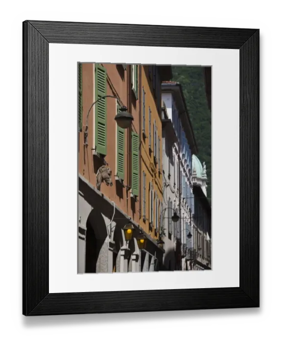 Framed Print : Italy, Como Province, Como. Old town buildings Framed Print : Italy, Como Province, Como. Old town buildings