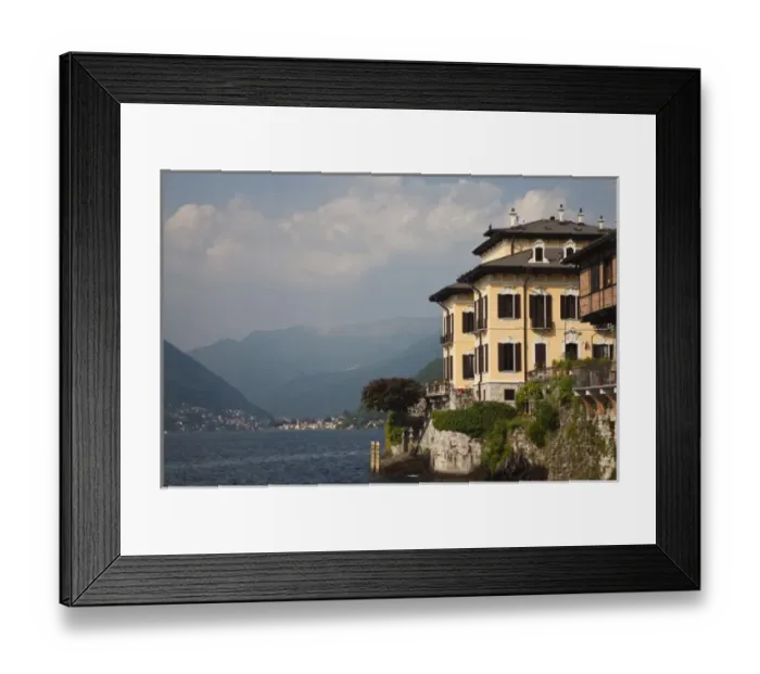 Framed Print : Italy, Como Province, Como. Villa on the Viale Geno Framed Print : Italy, Como Province, Como. Villa on the Viale Geno
