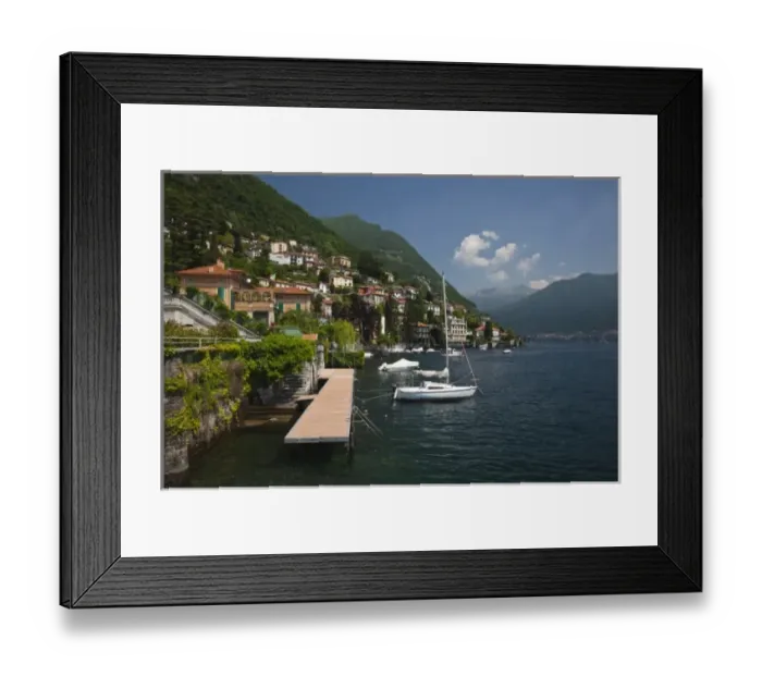 Framed Print : Italy, Como Province, Moltrasio. Lakefront Framed Print : Italy, Como Province, Moltrasio. Lakefront