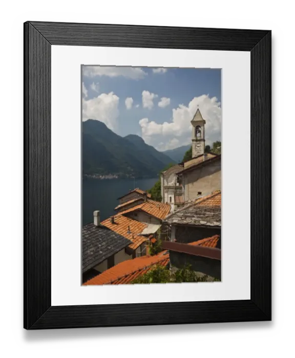Framed Print : Italy, Como Province, Nesso. Town church Framed Print : Italy, Como Province, Nesso. Town church