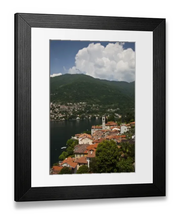 Framed Print : Italy, Como Province, Torno. Town view Framed Print : Italy, Como Province, Torno. Town view