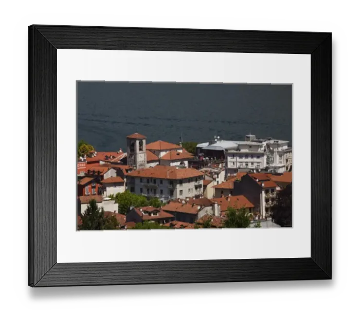 Framed Print : Italy, Italy, Verbano-Cusio-Ossola Province, Stresa. High angle town view Framed Print : Italy, Italy, Verbano-Cusio-Ossola Province, Stresa. High angle town view