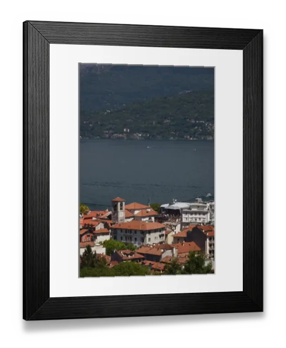 Framed Print : Italy, Italy, Verbano-Cusio-Ossola Province, Stresa. High angle town view Framed Print : Italy, Italy, Verbano-Cusio-Ossola Province, Stresa. High angle town view