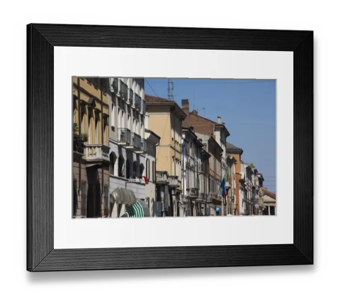 Framed Print : Italy, Mantua Province, Mantua. Corso Vittorio Emanuelle buildings Framed Print : Italy, Mantua Province, Mantua. Corso Vittorio Emanuelle buildings