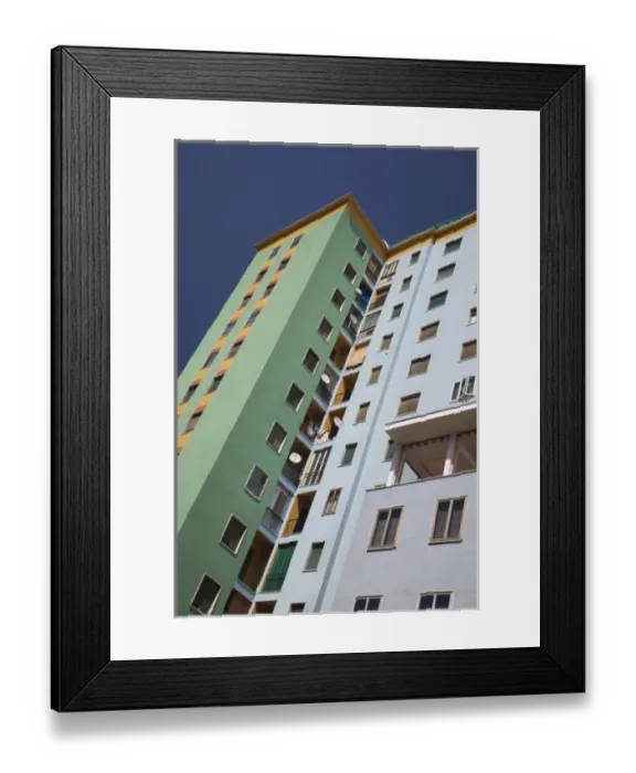 Framed Print : Italy, Mantua Province, Mantua. Modern apartment bulding