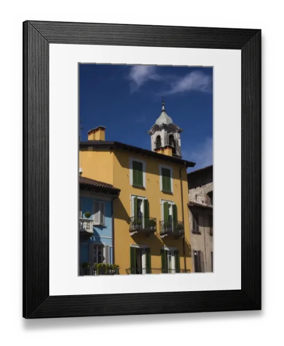 Framed Print : Italy, Novara Province, Arona. Buildings along lakefront Framed Print : Italy, Novara Province, Arona. Buildings along lakefront