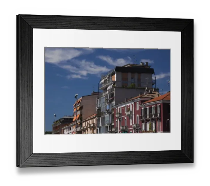 Framed Print : Italy, Novara Province, Arona. New town buildings Framed Print : Italy, Novara Province, Arona. New town buildings