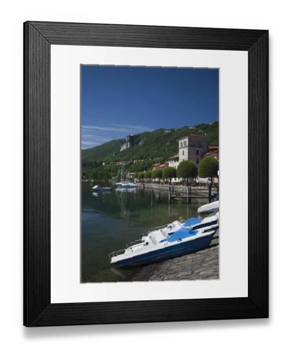 Framed Print : Italy, Novara Province, Pella. Lakefront village Framed Print : Italy, Novara Province, Pella. Lakefront village