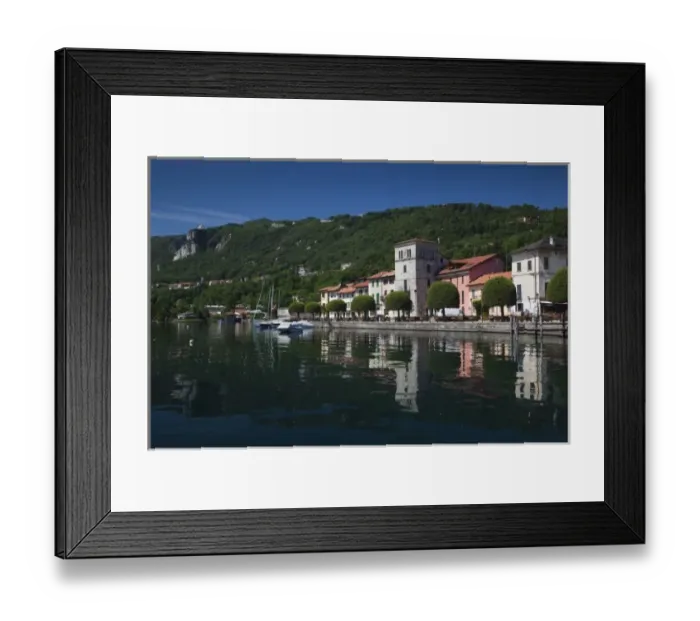 Framed Print : Italy, Novara Province, Pella. Lakefront village Framed Print : Italy, Novara Province, Pella. Lakefront village