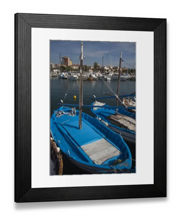 Framed Print : Italy, Sardinia, Alghero. Fishing harbor