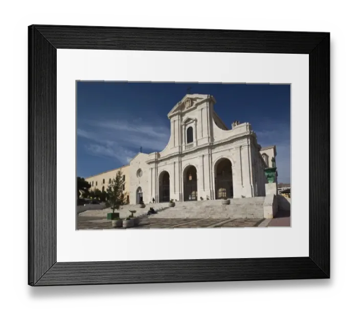 Framed Print : Italy, Sardinia, Cagliari. Basilica Nostra Senora di Bonaria church