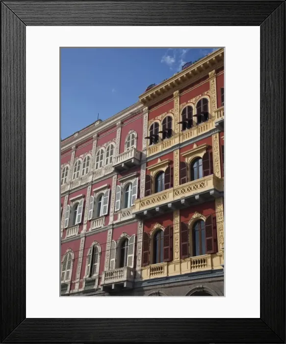 Framed Print : Italy, Sardinia, Cagliari. Buildings along via Roma Framed Print : Italy, Sardinia, Cagliari. Buildings along via Roma