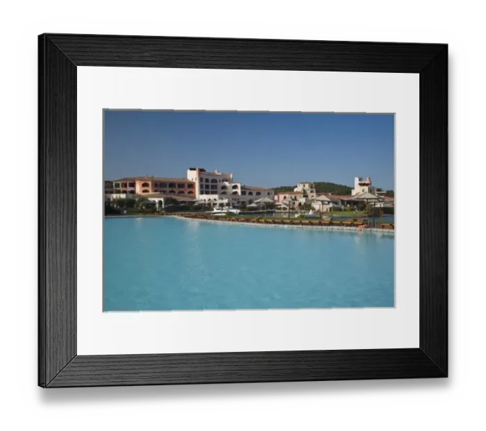 Framed Print : Italy, Sardinia, Cala di Volpe. Cala di Volpe luxury hotel, swimming pool
