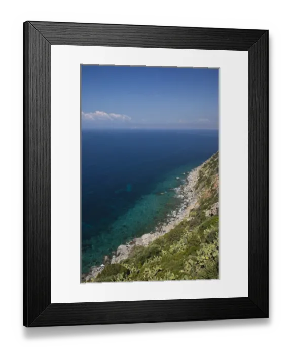 Framed Print : Italy, Sardinia, Capoterra. Southeast coast Framed Print : Italy, Sardinia, Capoterra. Southeast coast