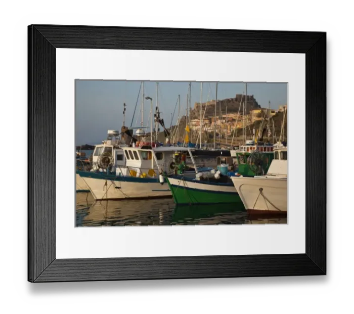 Framed Print : Italy, Sardinia, Castelsardo. Fishing port and town Framed Print : Italy, Sardinia, Castelsardo. Fishing port and town